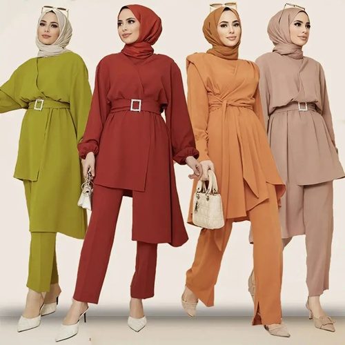 2 piece set women muslim