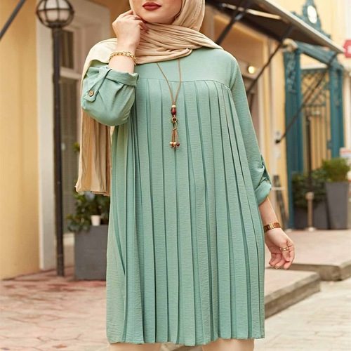 chiffon O neck short sleeve tunic tops